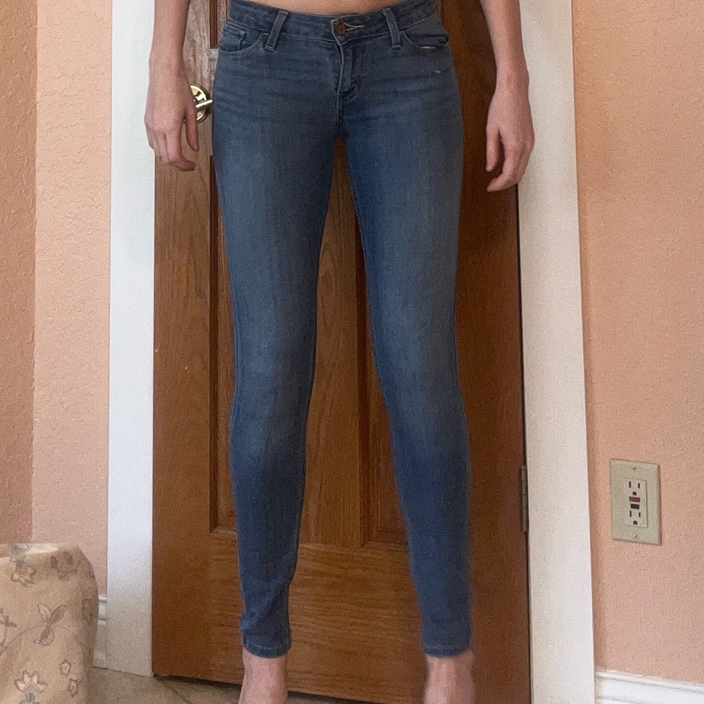 Women's Blue Jeans Low Waist
